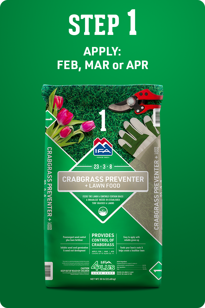 IFA Step 1 Crabgrass Preventer + Lawn Food
